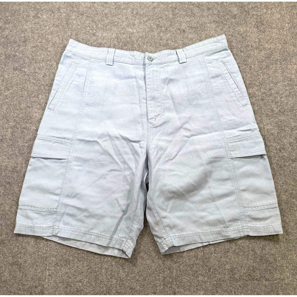 Tommy Bahama Key Grip Mens 38 Relaxed Fit Cargo Shorts Light Blue Utility NWT